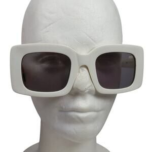 Melt Sunglasses White Square Oversized Shades Cat #2